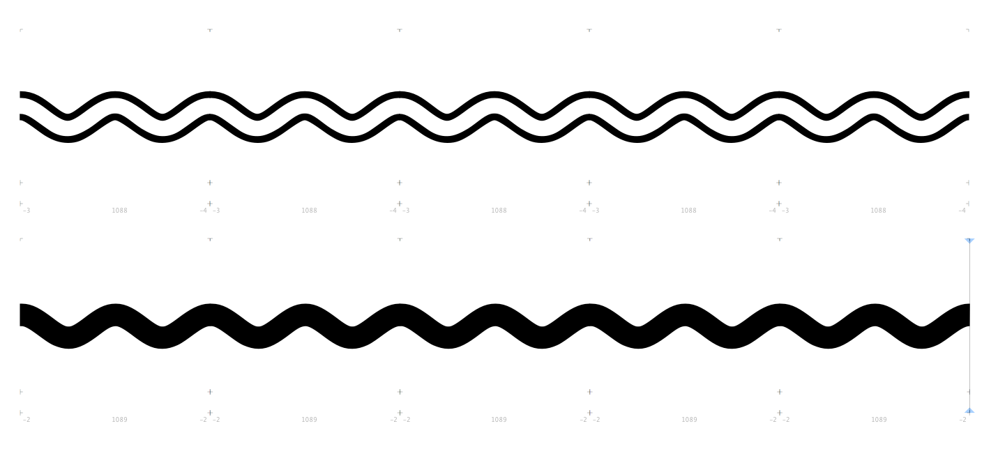 省略線のフォント、素材記号のフォント制作